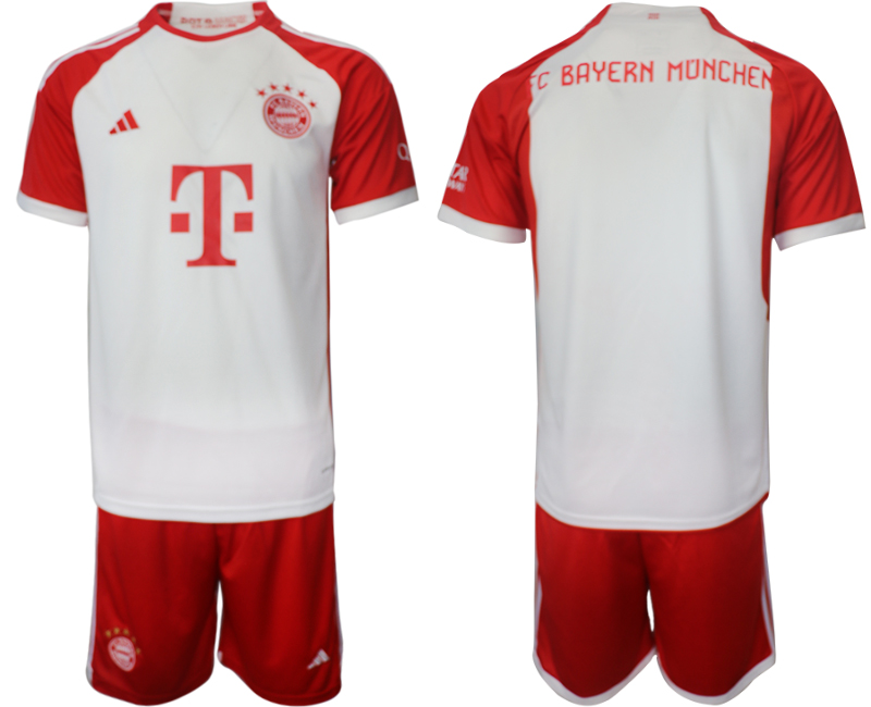 Men 2023-2024 Club Bayern Munich home blank white Soccer Jersey->youth soccer jersey->Youth Jersey